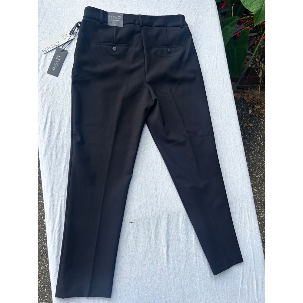 Rachel Zoe Black High Rise Slim Leg Trousers Dress Pants Size 10 NWT - Picture 7 of 9
